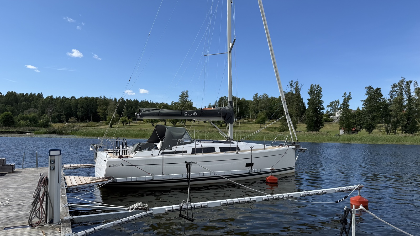 Solvind sedd rakt från sidan
